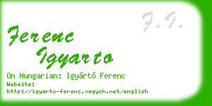 ferenc igyarto business card
